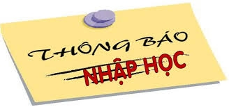 Thông báo nhập học Đợt 1 – 2015